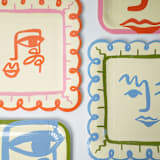 "Art Party Dinner Plates" - Party Plates and Bowls in multicolor by POP Party Supplies