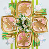"Gingerbread Men Dessert Plates - Set of 8" - Party Plates and Bowls in brown by Jollity and Co