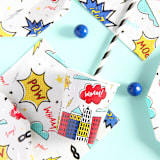 "Superhero Small Plates - Pack of 8" - Party Plates and Bowls in multicolor by Jollity and Co