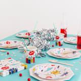 "Superhero Small Plates - Pack of 8" - Party Plates and Bowls in multicolor by Jollity and Co