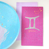"Zodiac Gemini Dinner Plates - Set of 8" - Party Plates and Bowls in pink by Jollity and Co