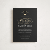 "Law Degree" - Graduation Party Invitations in Ink by Jill Means - Front