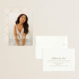 "Typeset" - Graduation Party Invitations in Dove by Erin L. Wilson - Assembled
