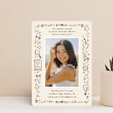"Iconic" - Graduation Party Invitations in Sand by Creo Study - Front