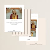 "Modern Curves" - Graduation Party Invitations in Almond by Morgan Kendall - Back of Card Options