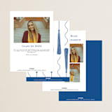 "Tassled" - Graduation Party Invitations in Cobalt by Ashlee Townsend - Back of Card Options
