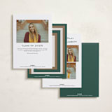 "Varsity Frame" - Graduation Party Invitations in Vintage by Erin L. Wilson - Back of Card Options