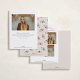 "Keepsakes" - Graduation Party Invitations in Linen by Claudia Orengo - Back of Card Options