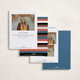 "Grad Letter Pic" - Graduation Party Invitations in Denim by Alethea and Ruth - Back of Card Options