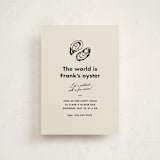 "Oyster" - Graduation Party Invitations in Caviar by Megan Davis - Front