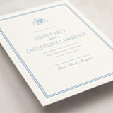 "Chesapeake" - Graduation Party Invitations in Sky Blue by Megan Davis - Detail