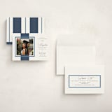 "Preppy Frame" - Graduation Party Invitations in Navy by Owl and Toad - Assembled