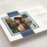 "Preppy Frame" - Graduation Party Invitations in Navy by Owl and Toad - Detail