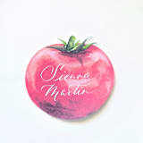 "Watercolor Tomato Place Cards-Personalized Set of 10" - Party Place Cards in red by Inkspiringletters