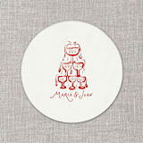 "Custom champagne tower white disposable coasters / Customizable color - Set of 100" - Party Coasters in white by Orchid Studio