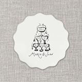 "Custom champagne tower white disposable coasters / Customizable color - Set of 100" - Party Coasters in white by Orchid Studio