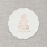 "Custom champagne tower white disposable coasters / Customizable color - Set of 100" - Party Coasters in white by Orchid Studio