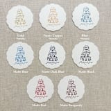 "Custom champagne tower white disposable coasters / Customizable color - Set of 100" - Party Coasters in white by Orchid Studio