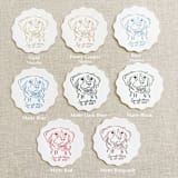 "Custom pet portrait white disposable coasters / Customizable color - Set of 100" - Party Coasters in white by Orchid Studio
