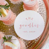"Custom Family Est Coaster, round shape, set of 100" - Party Coasters in white by ForYourParty