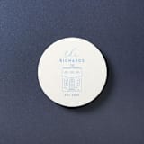 "Custom Family Home Coaster, round shape, set of 50" - Party Coasters in white by ForYourParty