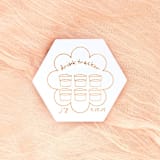 "Kitschy Cocktail Hour Drink Tracker Coaster, hexagon shape, set of 100" - Party Coasters in white by ForYourParty