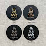 "Custom champagne tower black disposable coasters / Customizable color - Set of 100" - Party Coasters in white by Orchid Studio