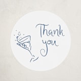 "A 'Tini Party" - Party Stickers in Cobalt by Cotton and Bow - Front