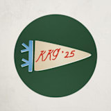 "Proud Pennant" - Party Stickers in Forest by Amy Kross - Front
