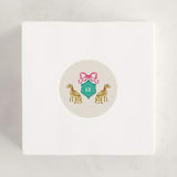 "Whimsical Cheetas" - Party Stickers in Peony by Jackie Crawford - In Use