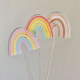 "Rainbow Stir Sticks" - Party Stir Sticks in clear by Atomic Kraftworks