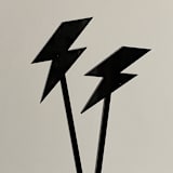 "Lightning Bolt Stir Sticks" - Party Stir Sticks in multicolorassorted-colors by Atomic Kraftworks