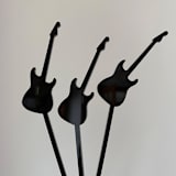"Guitar Stir Sticks" - Party Stir Sticks in multicolorassorted-colors by Atomic Kraftworks