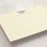 "Butterfly Notecard" - Personalized Stationery Cards in Periwinkle by IGGI - Detail