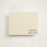 "Corner Block" - Personalized Stationery Cards in Cream by Robert and Stella - Front