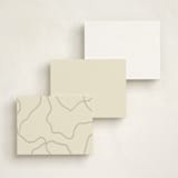 "Corner Block" - Personalized Stationery Cards in Cream by Robert and Stella - Back of Card Options