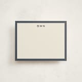 "Tailor" - Personalized Stationery Cards in Slate by Megan Davis - Front