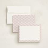 "Checks" - Personalized Stationery Cards in Lilac by Megan Cash - Assembled