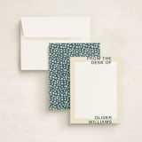 "Boldish" - Personalized Stationery Cards in Ocean by Owl and Toad - Assembled