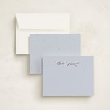"While" - Personalized Stationery Cards in Raisin by Lea Delaveris - Assembled