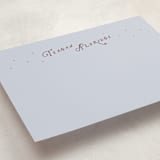 "While" - Personalized Stationery Cards in Raisin by Lea Delaveris - Detail