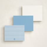 "Sullivans" - Personalized Stationery Cards in Tide by Megan Davis - Back of Card Options