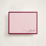 "Laurent" - Personalized Stationery Cards in Wine by Pati Cascino - Front