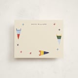 "Yacht Club" - Personalized Stationery Cards in Marine by Sarah Rosenthal - Front