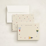 "Yacht Club" - Personalized Stationery Cards in Marine by Sarah Rosenthal - Assembled