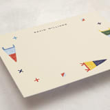 "Yacht Club" - Personalized Stationery Cards in Marine by Sarah Rosenthal - Detail