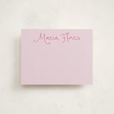 "Whimsical Script" - Personalized Stationery Cards in Candy by Maja Cunningham - Front