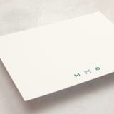 "Cufflink" - Personalized Stationery Cards in Greenhouse by Alexandra Cohn - Detail