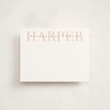 "Love-ly" - Personalized Stationery Cards in Blush by Lauren Chism - Front