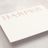 "Love-ly" - Personalized Stationery Cards in Blush by Lauren Chism - Detail